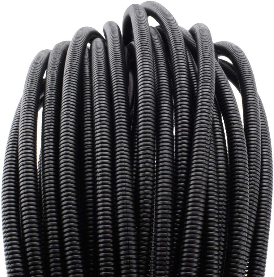 100 FT 1/4” Wire Loom Split Tubing Auto Wire Conduit Flexible Cover: Electronics
