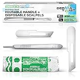 DermaTwist 10R Dermaplane Razor for Women Face – 15-Pack Sterile Dermaplane Scalpels Blades + #3 Dermaplane Handle Facial Razors for Women Face Dermaplaning Professional Face Shaver