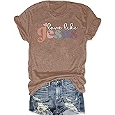 RECUTEWU Christian Shirts for Women: Funny Bible Verse T-Shirts Faith Religious Sayings Short Sleeve Blouse Tees
