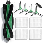 Compatible with iRobot Roomba 104, 105, 105X, 100, 1000 Replacement Parts | Essential Y0110 / Y0140 / Q0120 / Q011 / 106, 108, 1010, 1020 Combo / RVGY1, 1 Roller, 4 Side Brushes, 4 Filter