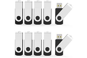 Aiibe 32GB 10 Pack USB Flash Drive 32GB USB Stick Bulk USB Drive 2.0 USB Key USB Thumb Drive Flash Drives 32gb Memory Stick f