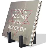 EGMEHOAD Vinyl Record Storage Holder, Black Lp Record Holder | Metal Album Storage for Vinyl Records
