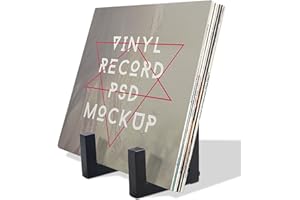 EGMEHOAD Vinyl Record Storage Holder, Black Lp Record Holder,Metal Album Storage for Vinyl Records