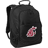 Broad Bay Washington State Backpack Official WSU Laptop Computer Bags (Black)