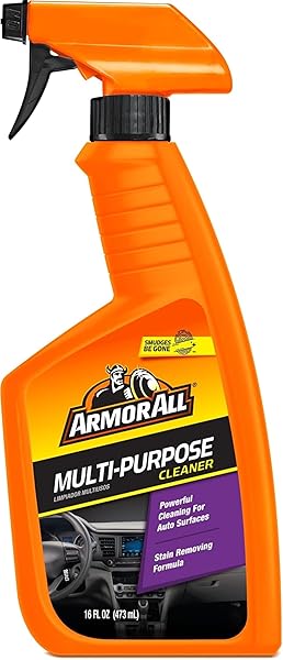 ARMOR ALL MULTI-PURPOSE CAR CLEANER SPRAY, 16 FL OZ SPRAY BOTTLE, WITH NEW CAR SCENT, MULTIPURPOSE INTERIOR CLEANER
