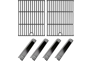 Grimate Grill Replacement Parts for Nexgrill 720-0925P - 4 Burner, Grill Grates, Heat Plate, Cast Iron, Porcelain Steel