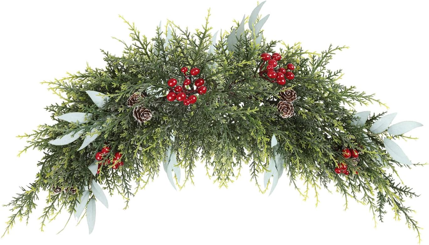 Wreaths, Garlands & Swags - U'Artlines Christmas Swag for Front Door, 27.5