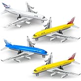 Airplane Toys 4 Pack, Diecast Pull Back Toy Planes for Kids Boys Age 3-8 | Alloy Aircraft Play Vehicles, Aeroplane Toys for Kids Boys 3 4-7 8-12 Birthday Gifts &amp; Airforce Party Favors