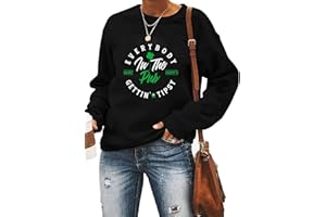 Dahuiya Irish Lucky St Patricks Day Sweatshirts Womens Vintage Leprechaun Graphic Tees