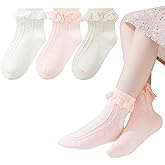 Mini angel Baby Girl Socks Infant Toddler Ruffle Eyelet Lace Socks Girls Ruffle Sock Seamless Princess Frilly Sock for Kids