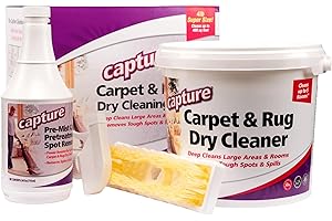 Capture Carpet Total Care Kit 400 - Home Couch and Upholstery, Car Rug, Dogs & Cats Pet Carpet Cleaner Solution - Strength Odor Eliminator, Stains Spot Remover, Non Liquid & No Harsh Chemical