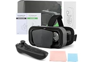 VELARIONNA VR Headset for Phone, Virtual Reality VR Headset 3D Glasses Compatible with Most Phone, Adjustable 3D Glasses Helmets for Movies,TV & Video Games