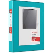 Staples 358167 CintBllTer .5-Inch Round 3-Ring View Binder Black (21683