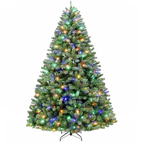 Hykolity 7.5 ft Prelit Christmas Tree, Artificial Christmas Tree with ...