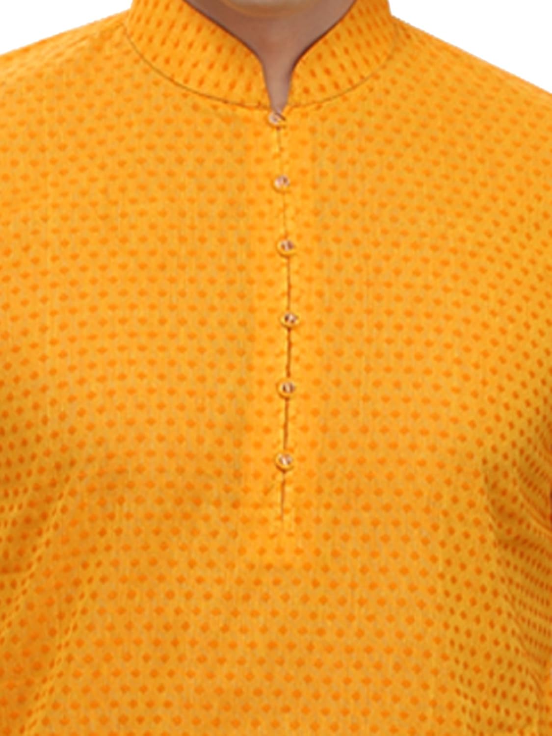 rg designers men's yellow kurta pyjama set