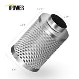 iPower 4 Inch Air Carbon Filter 200 CFM Reversible Flange Pre-filter Included view 2