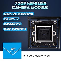 IFWATER 720P USB Camera Module Super Mini 45 Degree