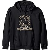 Pisces Zodiac Sign Symbol Horoscope Zip Hoodie