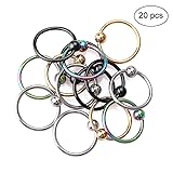 20 Pieces16G Surgical Steel Captive Bead Hoop CBR