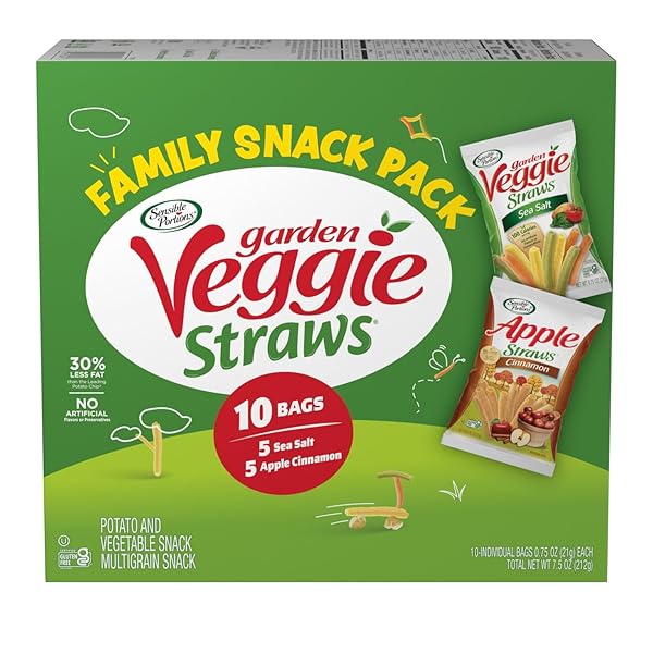 SENSIBLE PORTIONS GARDEN VEGGIE STRAWS, CINNAMON APPLE &...