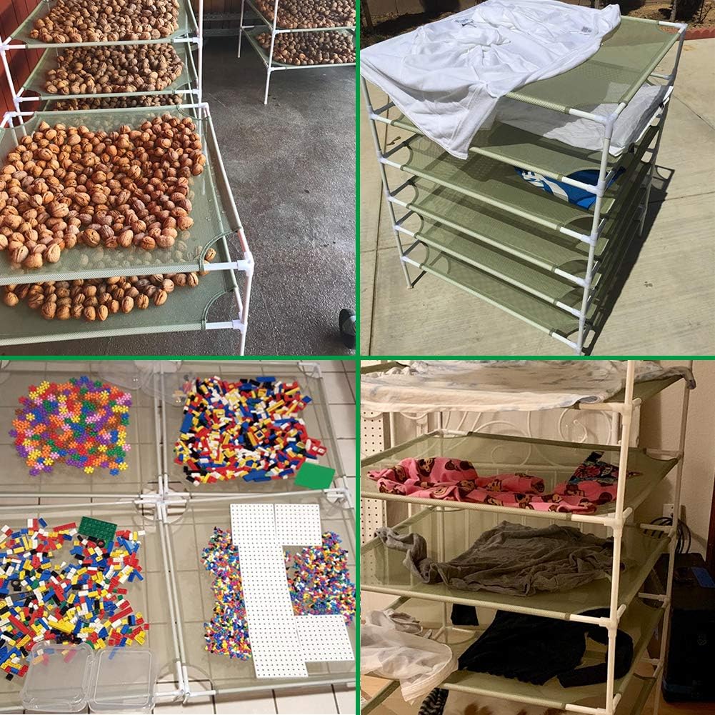 Growsun Sweater Drying Rack 6 Layer Stackable Mesh Cloth Dry Dyier White Laundry Storage Organization Home Kitchen Pensaremigrante Org