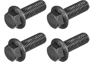 METALLIXITY Flanged Hex Head Bolts (M14x40mm) 4pcs, Hexagon Serrated Flange Bolt Fully Thread Screw - for House Construction 