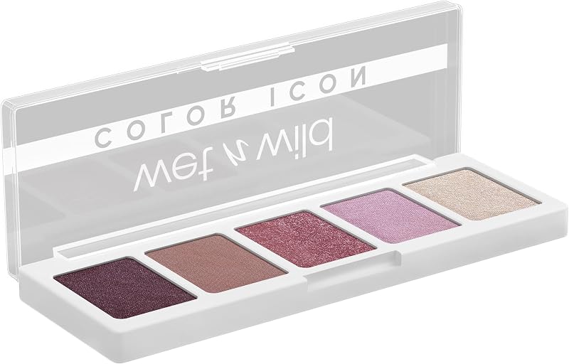 , paleta de cores Icon 5-Pan, paleta de sombras, 5 cores intensamente pigmentadas para maquilhagem diária, fórmula de longa duração, fácil de misturar, petalette