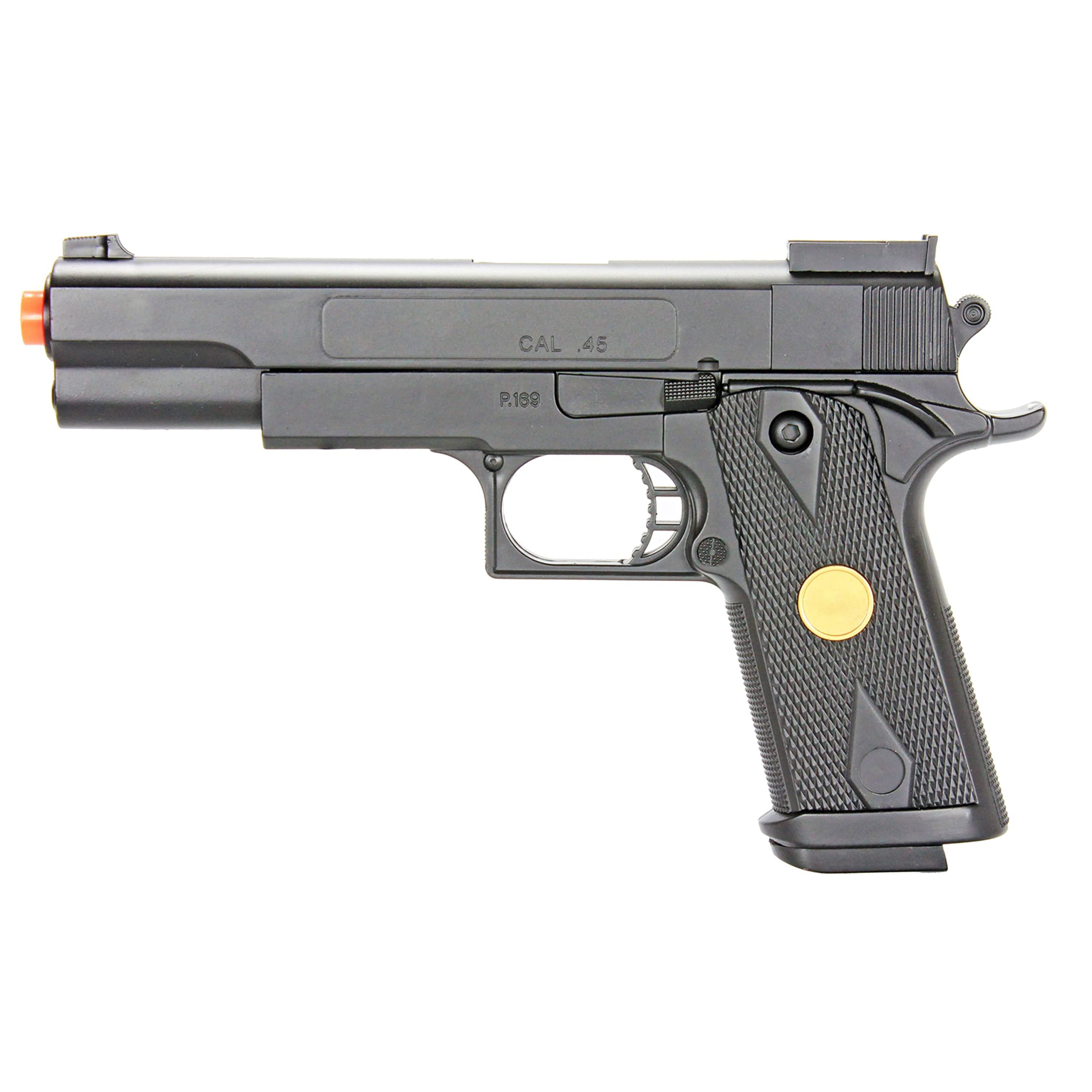 BBTac Airsoft Pistol Gun 1911-Tactical Hi-Capa Pistola de mano suave con resorte, tamaño completo