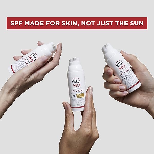 ELTAMD UV DAILY TINTED SPF 40 FACE SUNSCREEN MOISTURIZER WITH ZINC OXIDE, TINTED DAILY FACE MOISTURIZER WITH SPF, SUNSCREEN FOR DRY SKIN,1.7 OZ PUMP