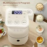 Bear 6-Cup Multifunction Rice Cooker with Steamer Yellow 1-4 People view 2