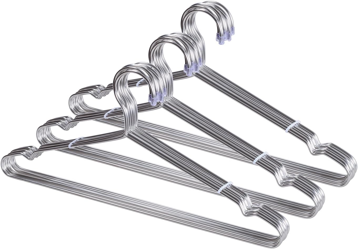 ECROCY 30 Pack Heavy Duty Stainless Steel Hangers 3.2mm Diameter (45cm) Home