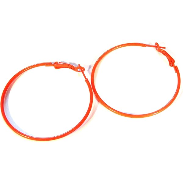 thumbnail image 2 of 2.25 Inch Simple Thin Hoop Earrings – Assorted Colors, Leverback Closure By Divas Diggables 2 of 6