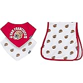 Gerber unisex-baby Nfl Team Bandana Bibs and Burp Cloth Set