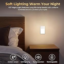 VST Motion Sensor Night Light, Rechargeable Battery
