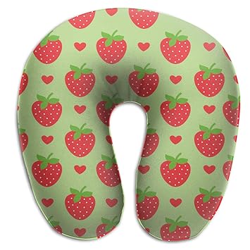 Amazon Com Kiengg Strawberry Seamless Pattern U Shaped Neck