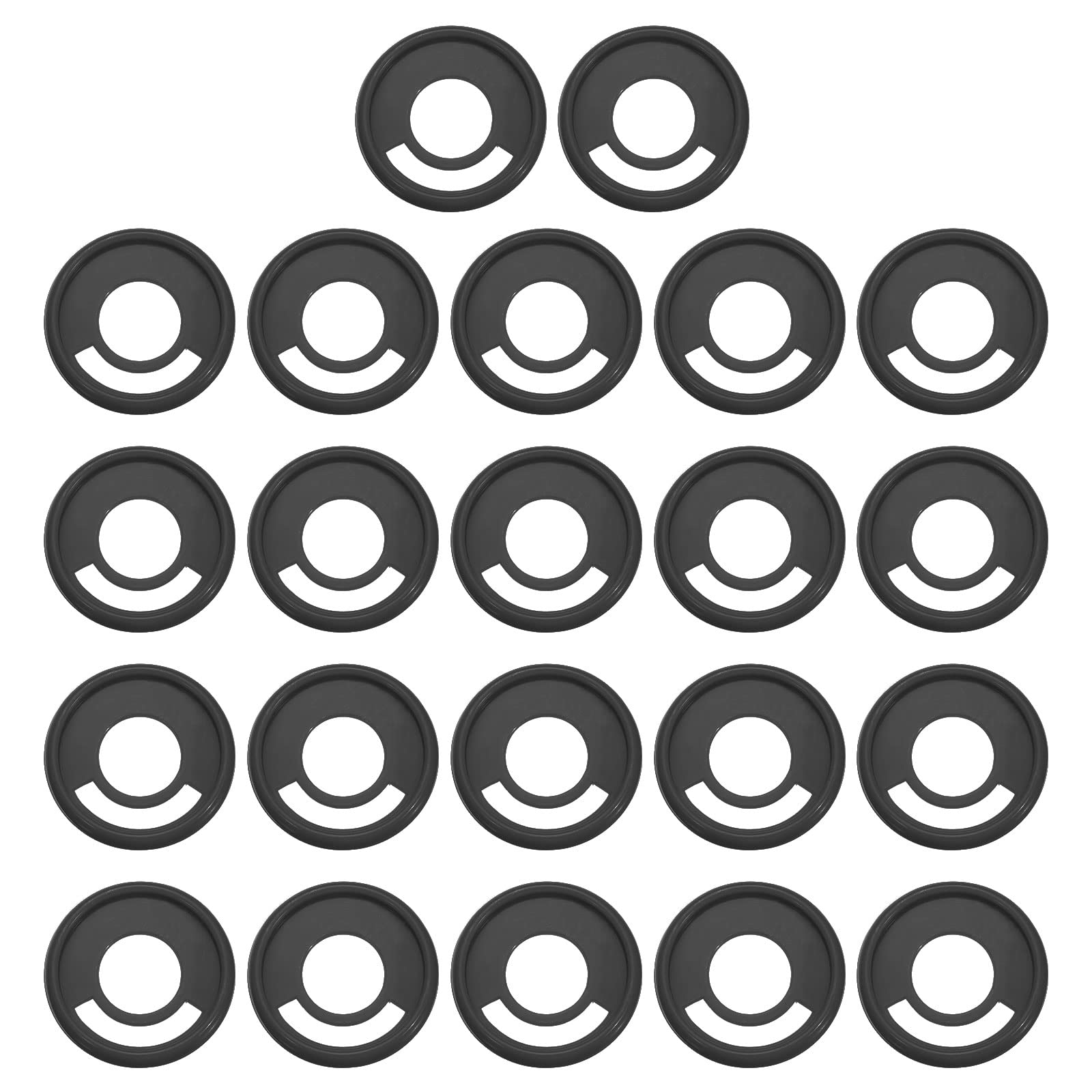 PATIKIL 28mm Plastic Book Binding Discs, 22 Pack Discbound Expansion Discs Binder Rings for DIY Notebook Planner, Black