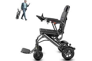 Electric Wheelchairs for Adults Lightweight Foldable, Wheelchairs for Adults Only 13.8 kg (30.4 lbs) When Folded, Can Last 23