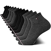 Tommy Hilfiger Men's Cushion Quarter Cut Ankle Socks (12-Pack)