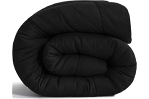 NTBAY Twin Comforter - Down Alternative Comforter Duvet Insert, All Season Bedding Quilted Duvet Insert with Corner Tabs, Machine Washable, Black