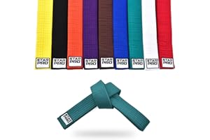 Starpro Martial Arts Training Belt for Karate Judo BJJ Taekwondo - Durable Cotton Polyester Blend for Kids & Adults - Vibrant Colors