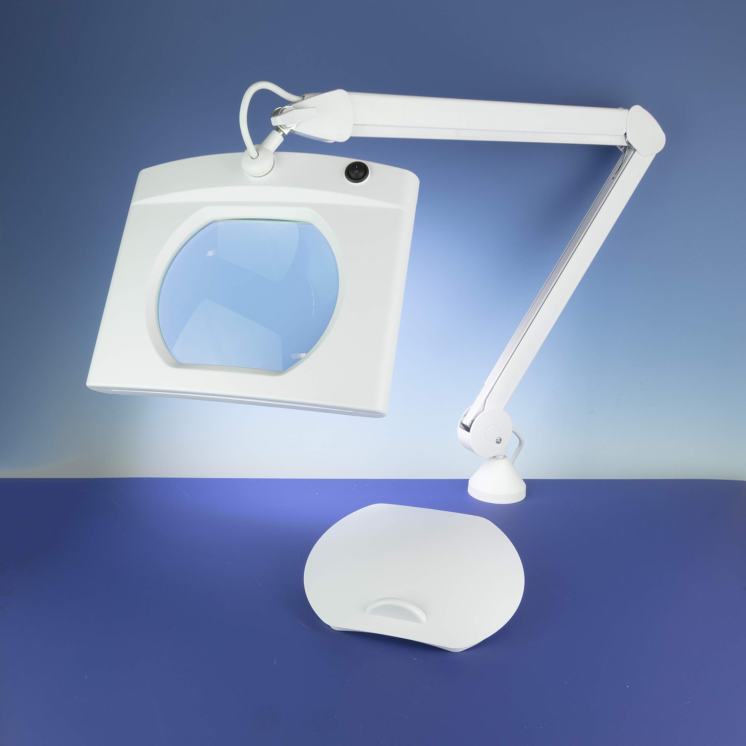 Lightcraft LED Rectangular Magnifier Lamp, White