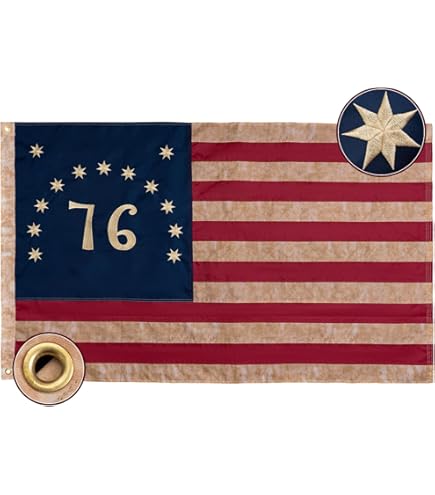 Amazon.com : Founding Fathers Flags - 76 Bennington Vintage Flag