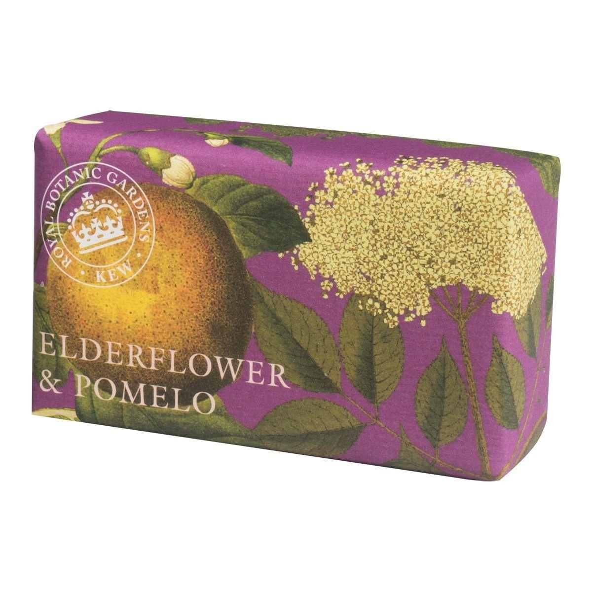 The English Soap Company Kew Gardens Elderflower and Pomelo Soap - Luxury Vegan Soap Bar Enriched with Shea Butter - Fresh Fruity Floral Scent, Cruelty-Free, Made in England - 240g — image 1