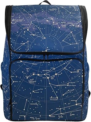 Amazon マキク Makiku リュックサック 大容量 軽量 星座柄 ブルー リュック メンズ 登山 通学 通勤 旅行 プレゼント対応 Makiku マキックー メンズ