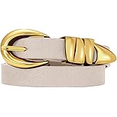 Women Suede Leather Belt for Jeans Dresses Pants Fashion Ladies Waist Belts with Gold Buckle