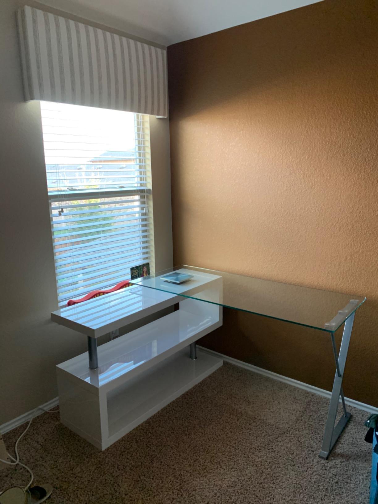 19/mo Finance Acme Buck Office Desk, Clear Glass & Black Buy Now