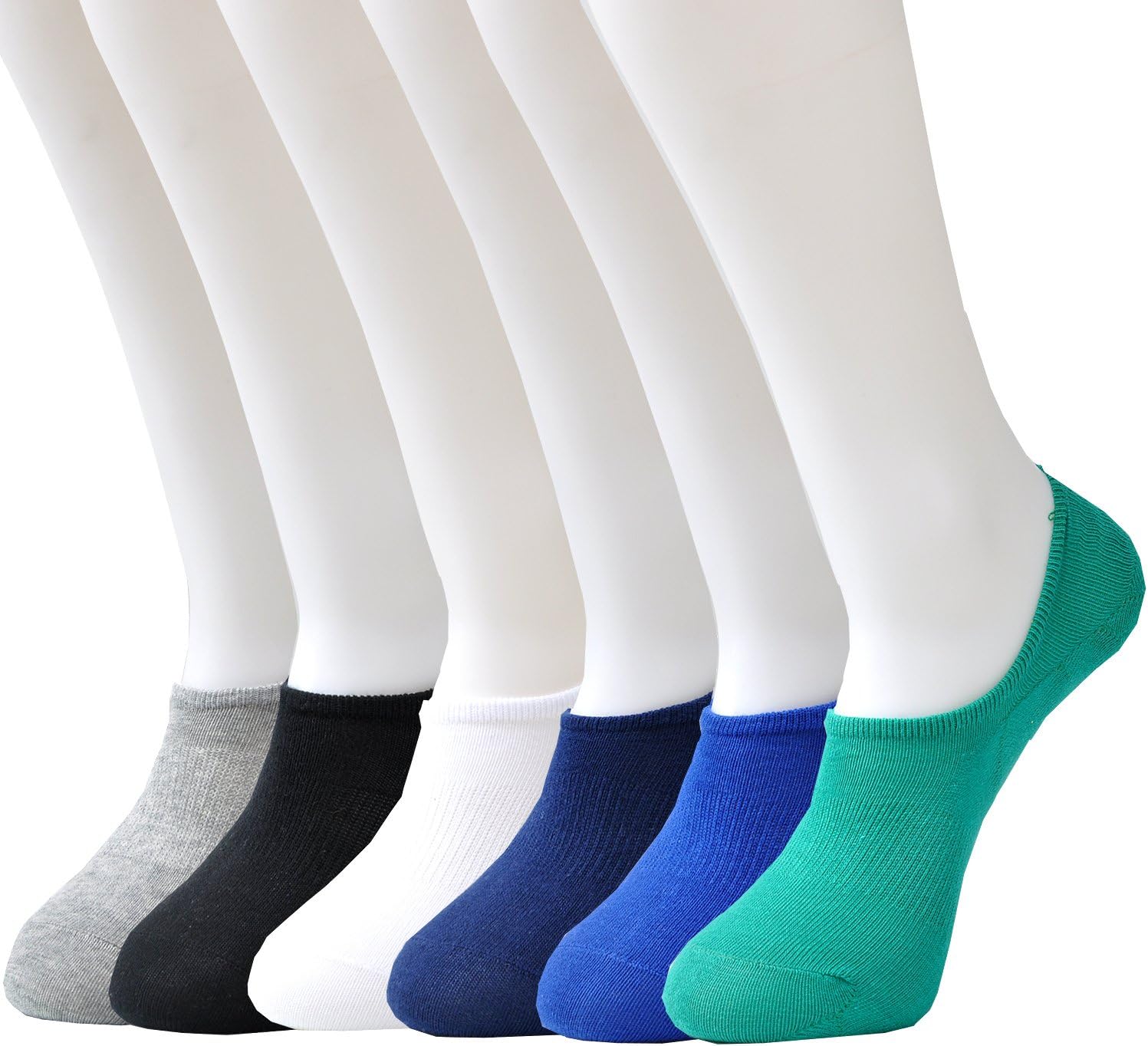 Epeius Men's Premium No Show Socks Low Cut Non Slip Boat Liners (Pack of 4/6/8)