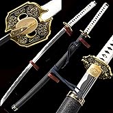 Handmade Authentic 1095 High Carbon Steel Japanese Samurai Sword Full Tang Real Sharp Dragon Katana Cool Sword Combat Ready