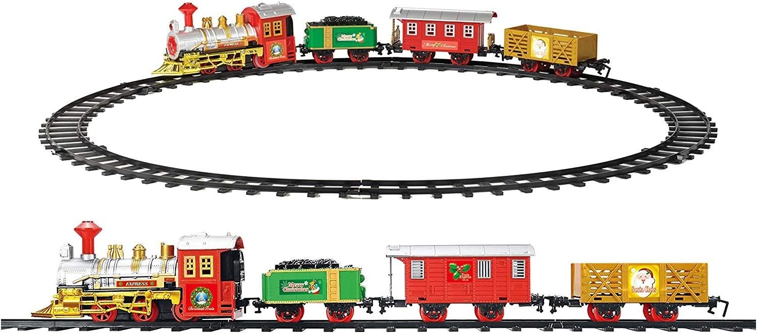 Classic Collection Locomotive Train Set with Light and Sound Battery Operated (Christmas)