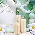 AHUAWA Cylinder Stands for Party 3Pcs Round Pedestal Stand Foldable Cardboard Columns Cylinder Tables for Parties Baby Shower Birthday Wedding Pillars Display Decoration